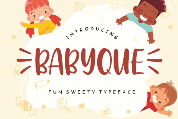 Babyque: A Playful Display Font for Small Business Branding
