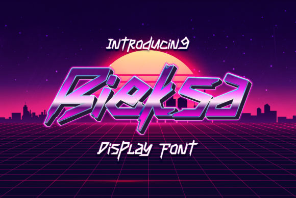 Bieksa: A Sharp, Techno Display Font for Digital Branding