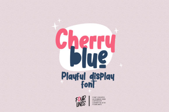 Cherry Blue: A Sweet, Playful Display Font for Handmade Creators