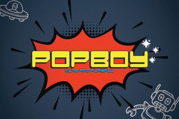 Pop Boy Display Font for Handmade Labels & Printables